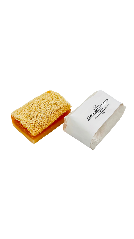 Honigseife mit Luffa – Naturseife 100g