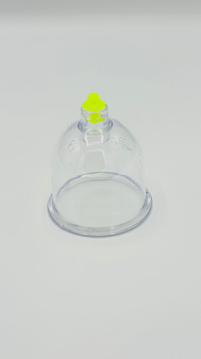 Schröpfglas 6 cm mit Silikonventil – 5er Packung